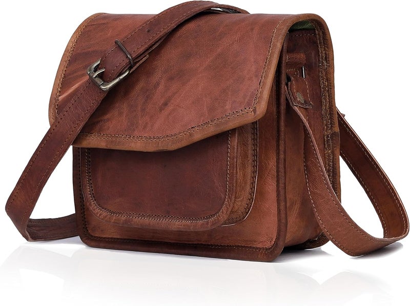 cuero 11 inch Small Handmade Crossbody Shoulder Genuine Leather iPad/Tablet Travel Work Vintage Messenger Bag For 10.5 inch iPad Pro for Women & Men - Gift for Him Her - Image 2